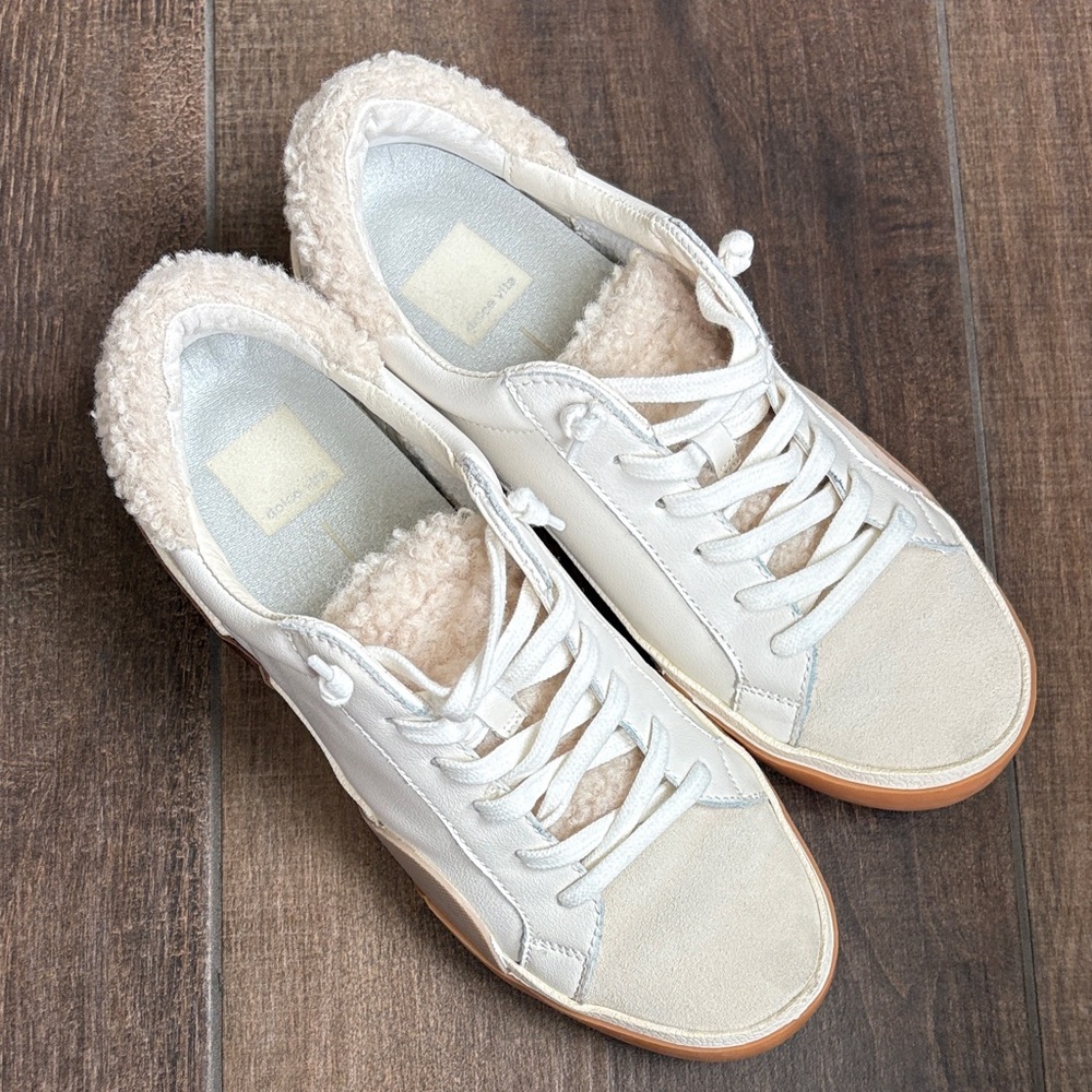 Dolce Vita Cream and Tan Sneakers